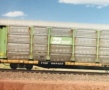 Burlington Northern Railroad BN TTGX 965422 Auto Carrier Railcar Snapshot Photo