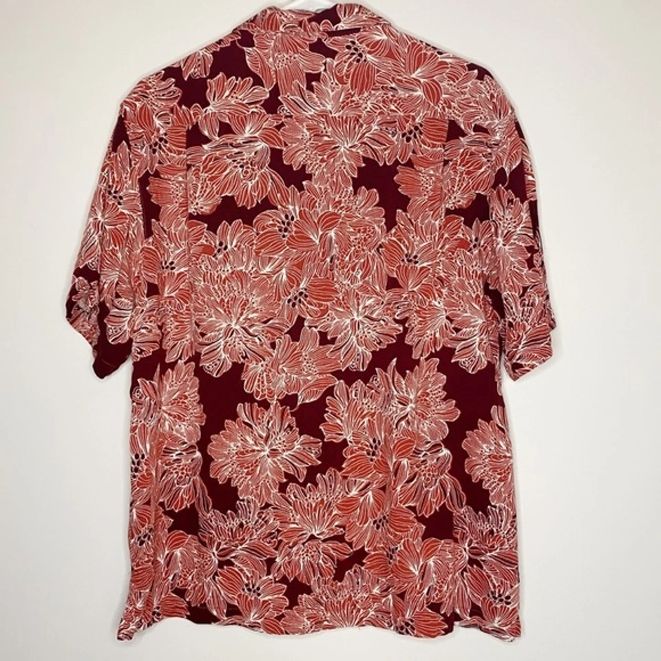 Футболка с коротким рукавом Roundtree & Yorke карибская шелковая смесь цветочный принт размер L - Изображение 3 из 4