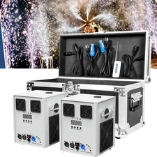 2X 700W Cold Spark Machine Stage Effect DMX Firework DJ Event Party Wedding+Case