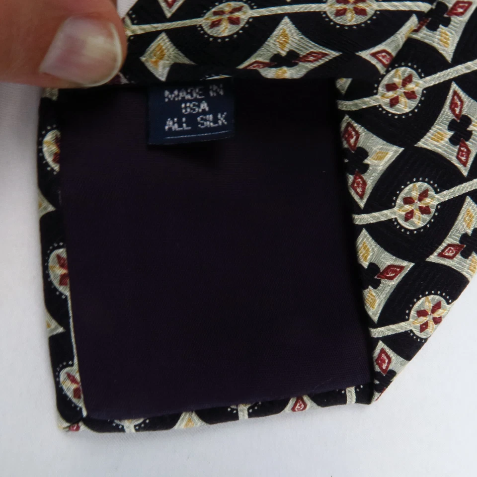 Corbata Alexander Lloyd Natural Exchange Geométrica Floral Diamantes Para Hombre 61x3,75 Foto 4 de 4