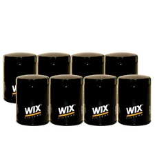 Wix Set of 8 Engine Motor Oil Filters For Blue Bird Chevrolet Ford GMC Isuzu OHV