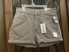 NWT Brown Taupe Old Navy size 8 O.G. High Rise 3" inseam shorts Denim Jean