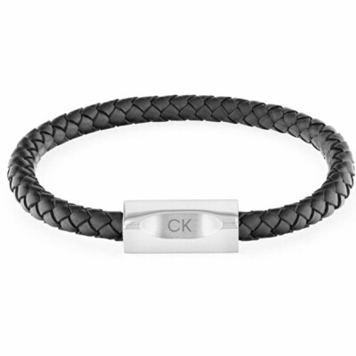 Calvin Klein Herrenarmband Leder Schwarz  