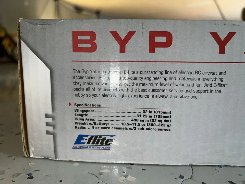 Eflite E-Flite BYP Yak Almost Ready To Fly ARF RC Remote Control Airplane ARF 3D - Image 2 of 4