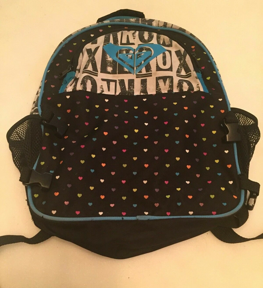 Roxy Polka Dot Backpack School Bag Book Bag Skater Punk Cute Bag aa3 | eBay