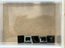 LEGO Parts - Black Slope 45 1 x 1 x 2/3 Quadruple Pyramid - No 22388 - QTY 5