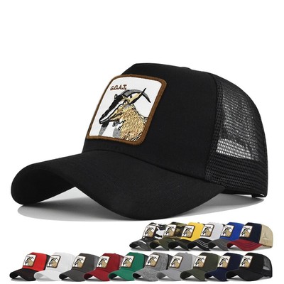 Men Women Trucker Solid Baseball Hat Mesh Adjustable Trucker Hat Cap
