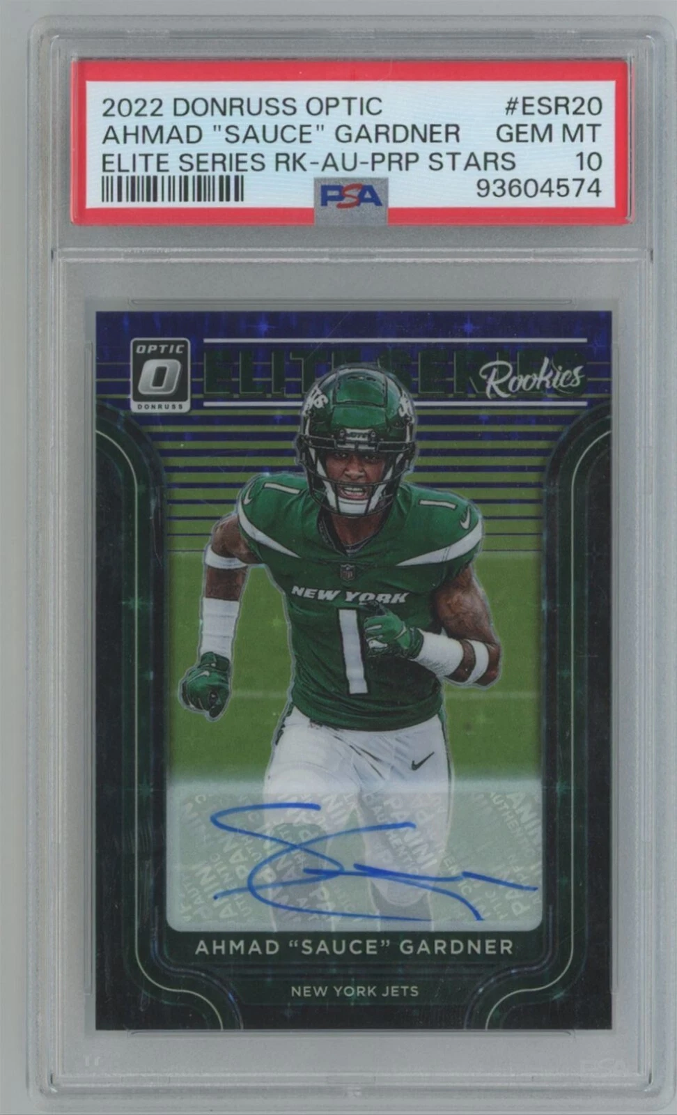 Sauce Gardner Panini Donruss Optic the Elite Series Rookies #ESR20 Autograph Purple Star