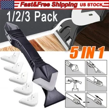 5 in 1 Silicone Sealant Remover Tool Kit Set Scraper Caulking Mould Removal US