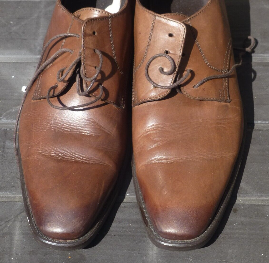 Donald Pliner Dress Shoes Brown Leather Slip On Italy Mens 10.5 NIB Donald J Pliner Brown Leather Loafers Slip On Dress Shoes  main image 2