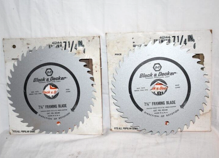 Two new Black & Decker framing circular saw blades #78557