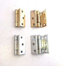 Steel Stormproof Hinges 1951- Brassed & Zinc Plated  -63mm