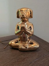 Gold Yoga Zen Dog Holds Sachet