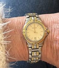 Gucci 9040L Watch Quartz 26mm Women's Gold Dial Swiss Made