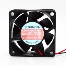 SUNON KDE1206PTB1 6025 DC12V 2.2W 6CM 2-Wire Cooling Fan