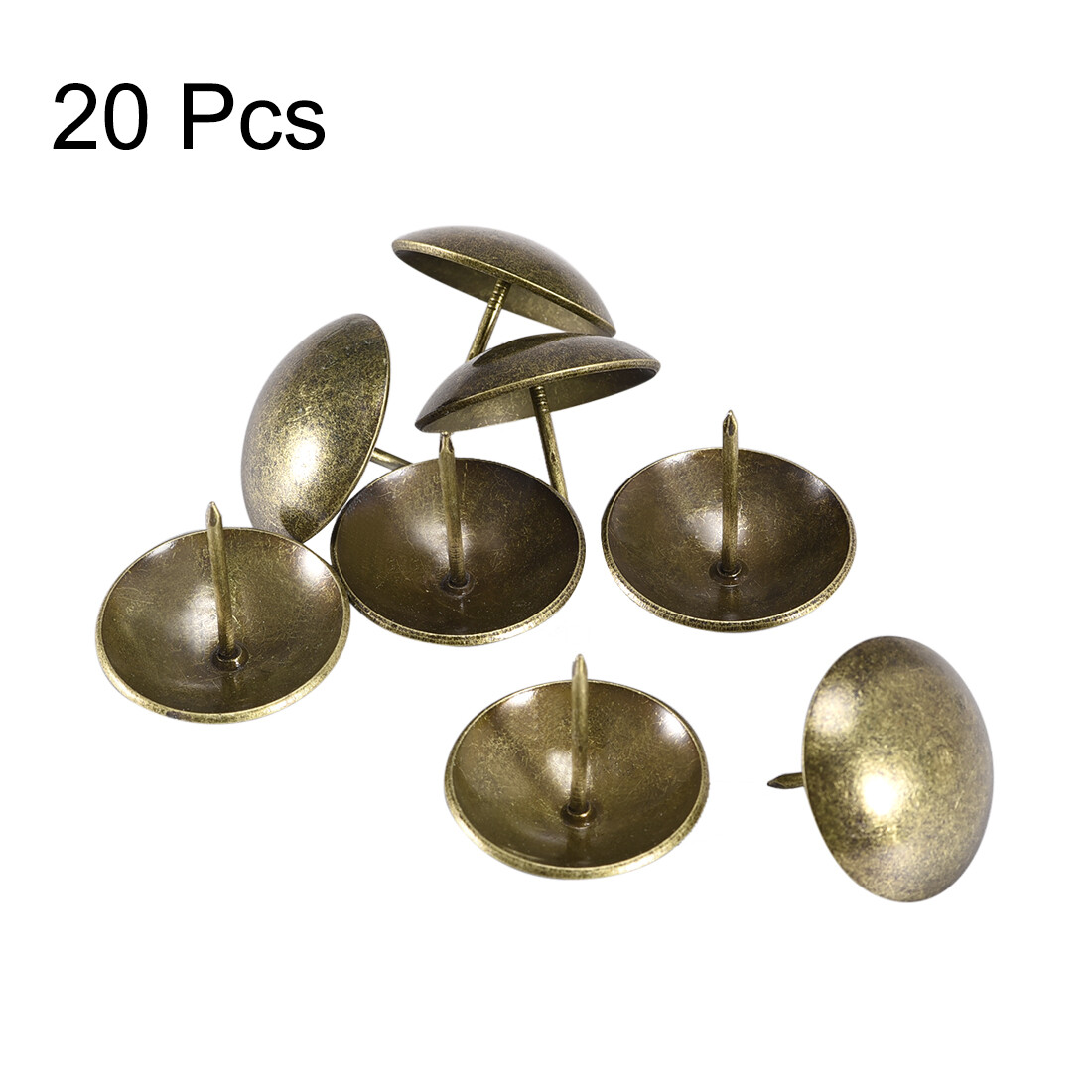Clous à Tapisserie Antique Ronds - Lot De 50 Pièces, Diamètres 19mm Et 23mm, Finition Bronzée - Neuf Uxcell