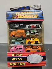 Turbo Wheels- Mini Racers, 8 pack (Die-Cast-Plastic) by Greenbrier International