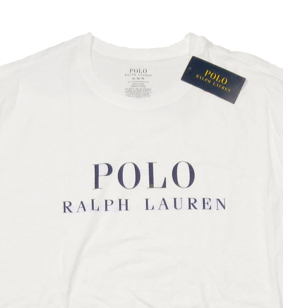 Polo Ralph Lauren Men s White Logo Graphic Print Crew Neck Sleep T Shirt