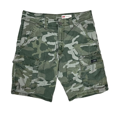 Wrangler Shorts Mens 32 Green Camo 