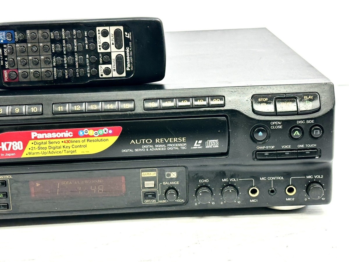 Vintage PANASONIC LX-K780 Multi-Laserdisc Player Karaoke **Remote