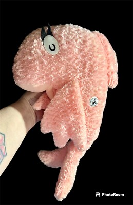 2003 Kohl's Cares for Kids Dr Seuss The Cat in the Hat Pink Fish Plush 14''
