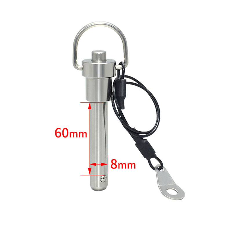 20mm X 60mm Quick Release Ball Lock Pin With 26cm Wire Cable Stainless Steel Self Locking Fasten Push Pull In Out Shaft Security Bolt Tool - Foto 5