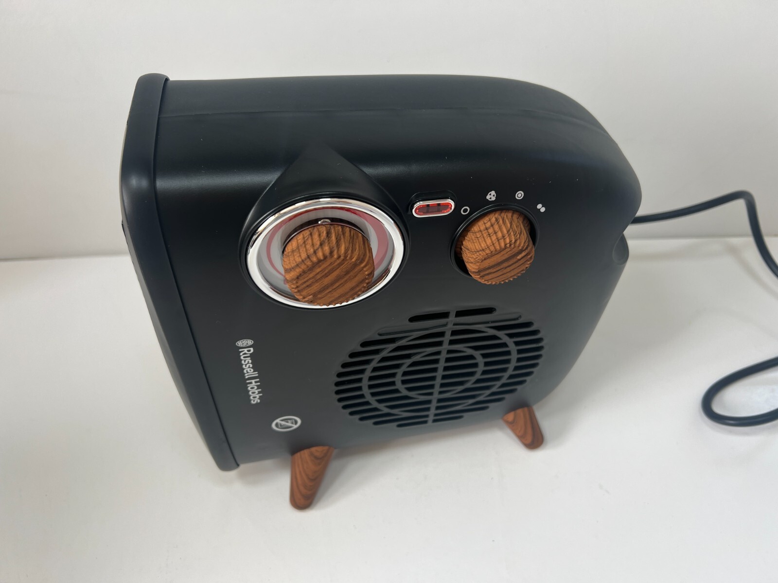 Russell Hobbs Electric Fan Heater Retro Horizontal Vertical 1.8KW Scandi  Wood | eBay