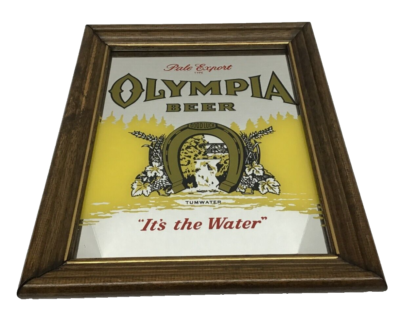 Olympia Beer Vintage Wood Frame Horseshoe Mirror Sign | eBay