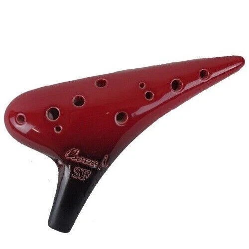 Ocarina OSAWA i series red SF with soft case Pottery Musical Instruments Japan