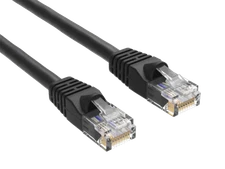 14ft Cat6 UTP Ethernet Network Patch Cable Snagless 24AWG Bare Copper, Black