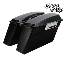 Vivid Black Saddlebags Saddle Bags Fit For Harley Touring Electra Glide '94-13