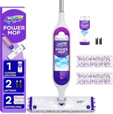 Swiffer PowerMop Multi-Surface Mop Kit for Floor Cleaning, Includes PowerMop, 2