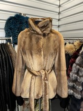 Mink Fur Coat Women Made In Italy Size M Excellent Quality Luxor Leathers & Furs