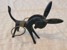 VINTAGE   WALTER BOSSE BLACK WITH GOLD ACCENTS BRASS DONKEY