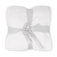 allgala 60x45 Super Soft Flannel Plush Light Weight Throw Blanket-White-BLK82321