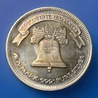 1987 1 OZ 999 SILVER ROUND LIFE LIBERTY HAPPINESS A-MARK  TONED