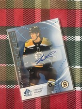 Frederic Brunet “BLUE AUTO ROOKIE” 2025-26 SP Game Used (Bruins) (B16-34)