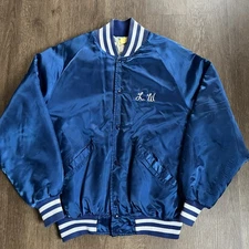 Made In Usa True Vintage  80’s Blue and white Bomber Jacket