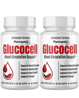 Glucocell - Blood Circulation Support, Heart Health Supplement- 2 Bottles