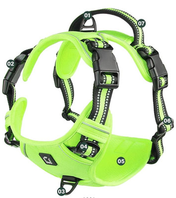PawsGuard Pro Series Hundegeschirr, mittel, hellgrün, Größe M