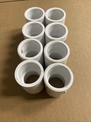 NEW: Lot Of 8 GENOVA E30105 PVC SCHEDULE 40 1/2'' COUPLINGS GLUE ON 6151336