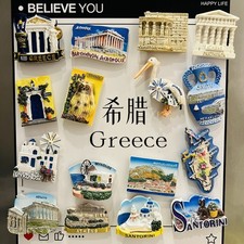 Greece Santorini Athens Fridge Magnet Blue Do...