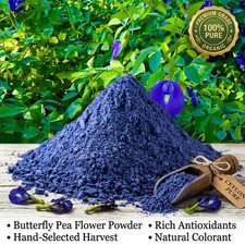 Organic Blue Butterfly Pea Flower Powder Food Grade 100 Natural Herbal Tea