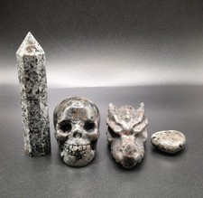 Yooperlite UV Reactive Carving Bundle | Totenkopf Drachenturm und Herz Set