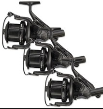 3 x NGT XT-8000 Big Pit Reels Carp Fishing Black Front Quick Drag Reels New