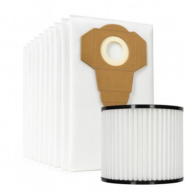 10 Flies Staubsaugerbeutel + Faltenfilter für Einhell BT-VC 1115 BT-VC 1215 S