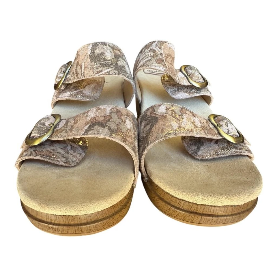 Sandalia Dansko Sophie Slide Floral Cuero Metálico Mujer 42 EE. UU. Talla 11.5-12 Foto 3 de 4