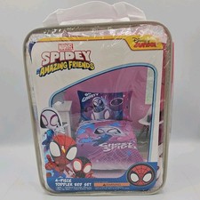 NWT Spidey And His Amazing Friends Toddler 4 Piece Comforter Bed Set