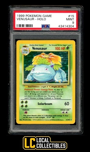 Venusaur 15/102 Holo 1999 Base Set Unlimited PSA 9 MINT