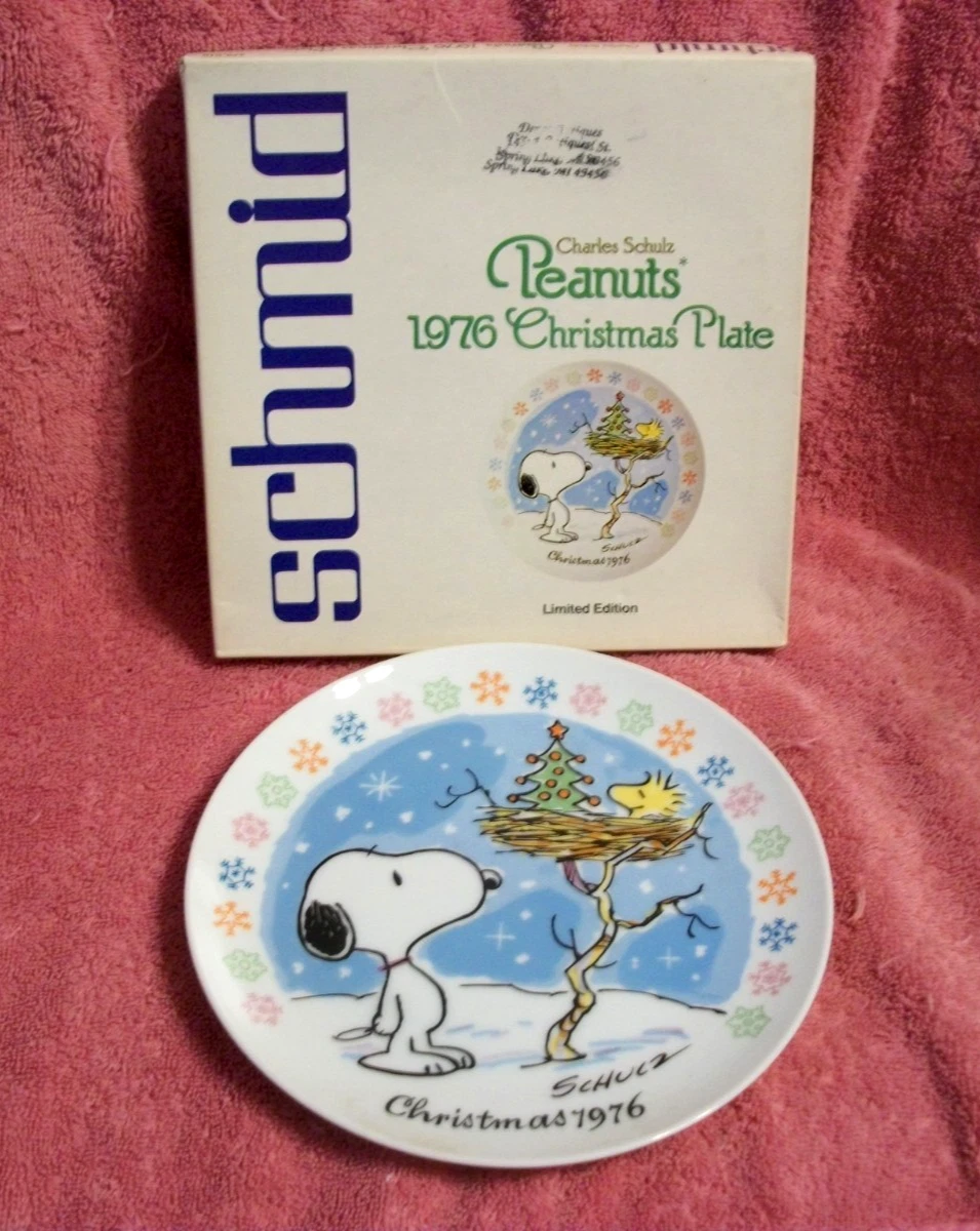 Peanuts Christmas Plate In Schmid Collectibles for sale | eBay